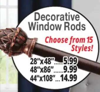 Ocean State Job Lot Window Rods offer