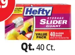 Ocean State Job Lot Hefty Storage Quart Slider Bags, 40 Count offer