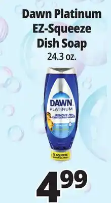 Ocean State Job Lot Dawn Platinum EZ-Squeeze Liquid Dish Detergent offer