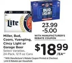 Kroger Miller, Bud, Coors, Yuengling, Cincy light or garage beer offer