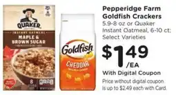 Kroger Pepperidge Farm Goldfish Crackers offer