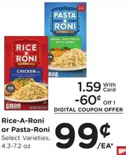 Kroger Rice-A-Roni or Pasta-Roni offer
