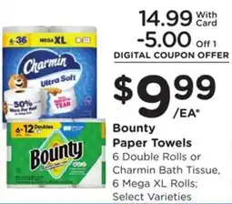 Kroger Bounty Paper Towels offer