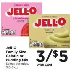 Kroger Jell-O Family Size Gelatin or Pudding Mix offer