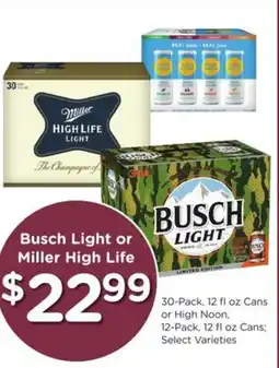 Kroger Busch Light or Miller High Life offer
