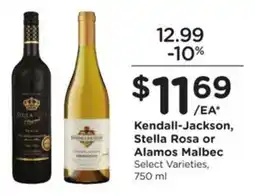 Kroger Kendall-Jackson, Stella Rosa or Alamos Malbec offer