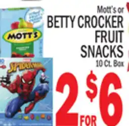 C Town BETTY CROCKER FRUIT SNACKS offer