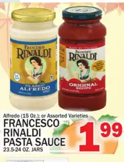 C Town FRANCESCO RINALDI PASTA SAUCE 23.5-24 OZ. JARS offer