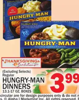 C Town HUNGRY-MAN DINNERS offer