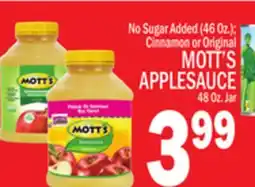 C Town MOTT'S APPLESAUCE 48 Oz. Jar offer