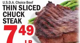 C Town THIN SLICED CHUCK STEAK offer
