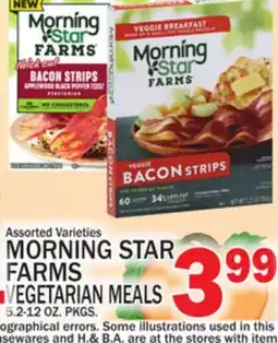 C Town MORNING STAR FARMS FARMS VEGETARIAN MEALS offer