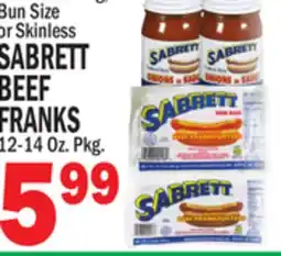 C Town SABRETT BEEF FRANKS offer