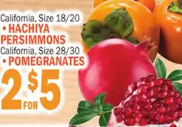 C Town HACHIYA PERSIMMONS California, Size 28/30 •POMEGRANATES offer