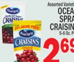 C Town OCEAN SPRAY CRAISINS offer
