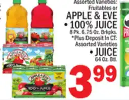 C Town APPLE & EVE 100% JUICE 8Pk. 6.75 Oz offer