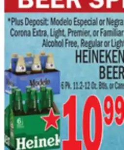 C Town HEINEKEN BEER 6 Pk. 11.2-12 Oz. Btls. or Cans offer