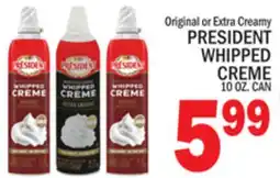 C Town PRESIDENT WHIPPED CREME offer