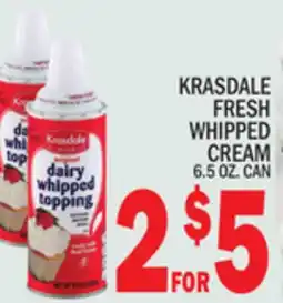 C Town KRASDALE FRESH WHIPPED CREAM offer