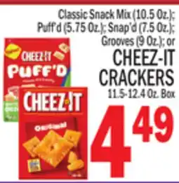 C Town CHEEZ-IT CRACKERS 11.5-12.4 Oz. Box offer