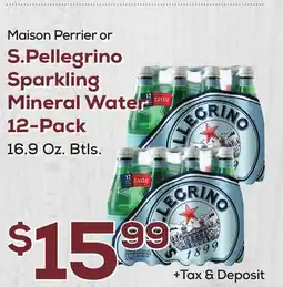 DeCicco & Sons Maison Perrier or S. Pellegrino Sparkling Mineral Water 12-Pack offer