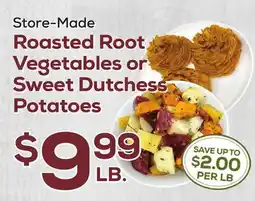 DeCicco & Sons Roasted Root Vegetables or Sweet Dutchess Potatoes offer