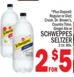 C Town SCHWEPPES SELTZER 2 Ltr. Btls offer