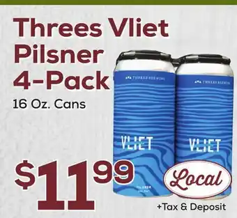 DeCicco & Sons Threes Vliet Pilsner 4-Pack offer