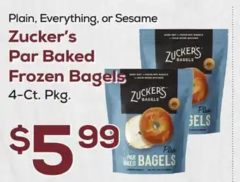 DeCicco & Sons Zucker's Par Baked Frozen Bagels offer