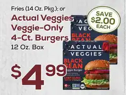 DeCicco & Sons Actual Veggies Veggie-Only 4-Ct. Burgers offer
