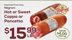 DeCicco & Sons Negroni Hot or Sweet Coppa or Pancetta offer