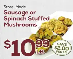 DeCicco & Sons Sausage or Spinach Stuffed Mushrooms offer