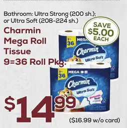 DeCicco & Sons Charmin Mega Roll Tissue, 9=36 Roll Pkg offer