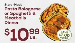 DeCicco & Sons Pasta Bolognese or Spaghetti & Meatballs Dinner offer