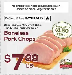 DeCicco & Sons DeCicco & Sons NATURALLY Boneless Pork Chops offer
