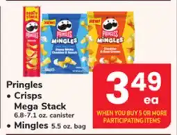 ACME Pringles, Crisps Mega Stack 6.8-7.1 oz. canister, Mingles 5.5 oz. bag offer