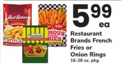ACME Restaurant Brands French Fries or Onion Rings offer