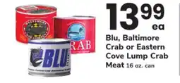 ACME Blu, Baltimore Crab or Eastern Cove Lump Crab Meat offer