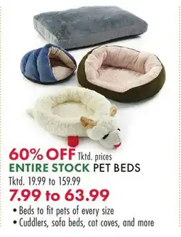 Boscov's ENTIRE STOCK PET BEDS offer