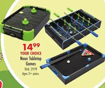 Boscov's Neon Tabletop Games offer
