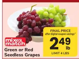 ACME Green or Red Seedless Grapes offer