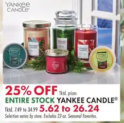 Boscov's ENTIRE STOCK YANKEE CANDLE offer