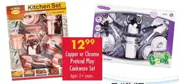 Boscov's Copper or Chrome Pretend Play Cookware Set offer