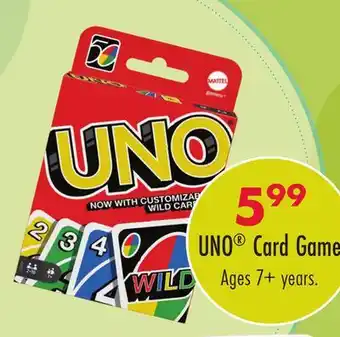 Boscov's UNO Card Game offer