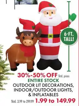 Boscov's ENTIRE STOCK OUTDOOR LIT DECORATIONS, INDOOR/OUTDOOR LIGHTS, & INFLATABLES offer