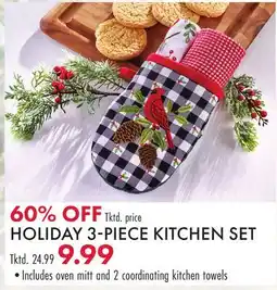 Boscov's HOLIDAY 3-PIECE KITCHEN SET offer
