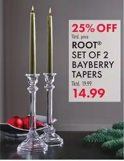 Boscov's ROOT SET OF 2 BAYBERRY TAPERS offer