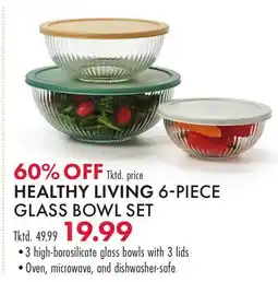 Boscov's HEALTHY LIVING 6PIECE GLASS BOWL SET offer