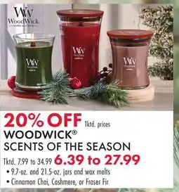 Boscov's WOODWICK SCENTS OF THE SEASON offer