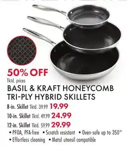 Boscov's BASIL & KRAFT HONEYCOMB TRIPLY HYBRID SKILLETS offer